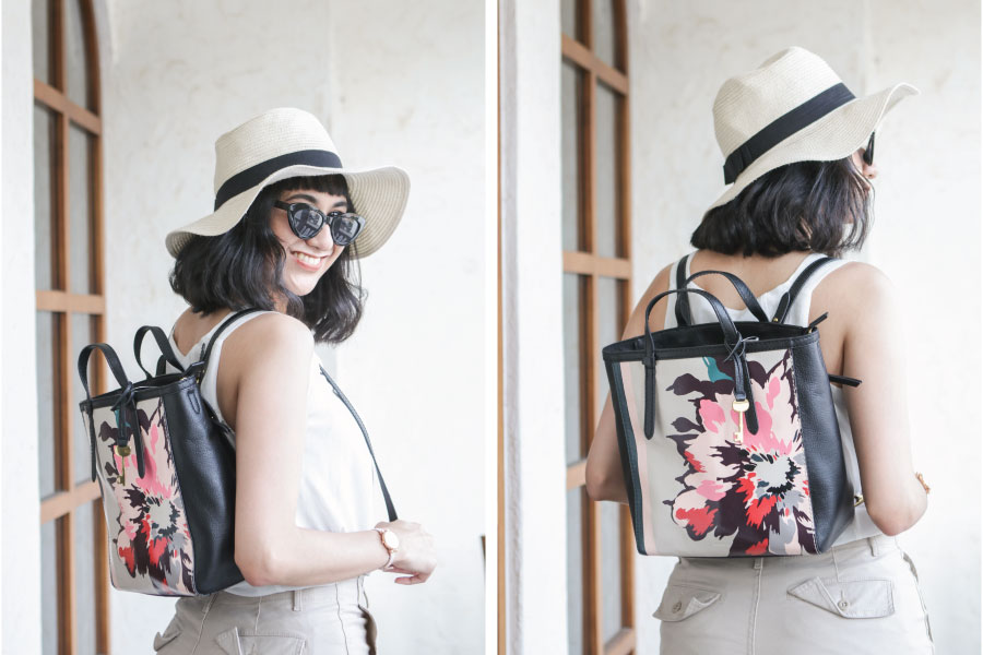tips mencocokkan jam tangan dan tas camilla backpack
